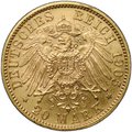 Монета 20 марок 1905 D Бавария Германия