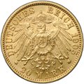 Монета 20 марок 1905 F Вюртемберг Германия