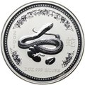 Монета 2 доллара 2001 Год Змеи Лунар Лунный календарь Австралия