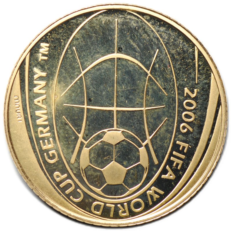 Монета 20 евро 2004 Чемпионат мира по футболу Германия 2006 Италия
