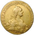 Монета 10 рублей 1772 СПБ TI