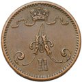 Монета 1 пенни 1875 Русская Финляндия