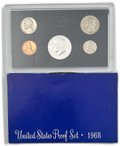 Годовой набор 1, 5, 10, 25, 50 центов 1968 PROOF США 5 монет