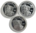 Набор 10 евро 2009 Сальвадор Дали: Портрет Пикассо, Галы, бюст женщины Испания 3 монеты