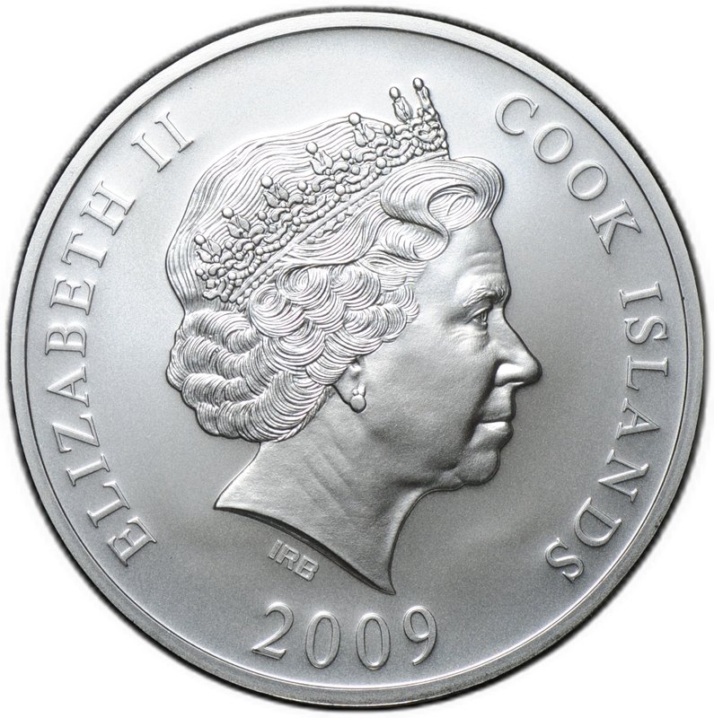 Монета 10 долларов 2009 Медный всадник Памятник Петру I в Санкт-Петербурге UNC Острова Кука