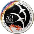 Монета 1 доллар 2008 Остров Рождества 50 лет Австралийская территория Австралия