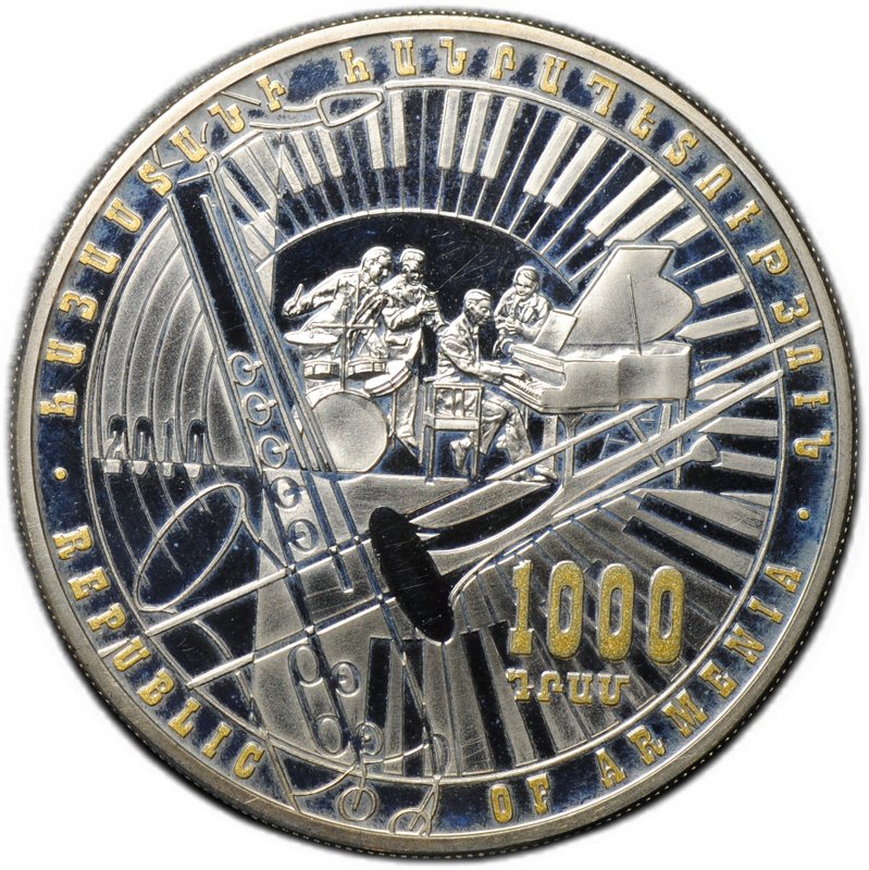 Монета 1000 драмов 2010 Джаз Армения