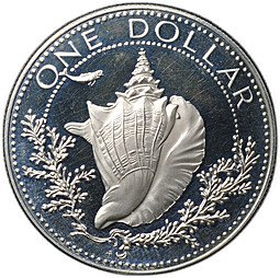 фото для Монета 1 доллар 1974  Багамы Аверс