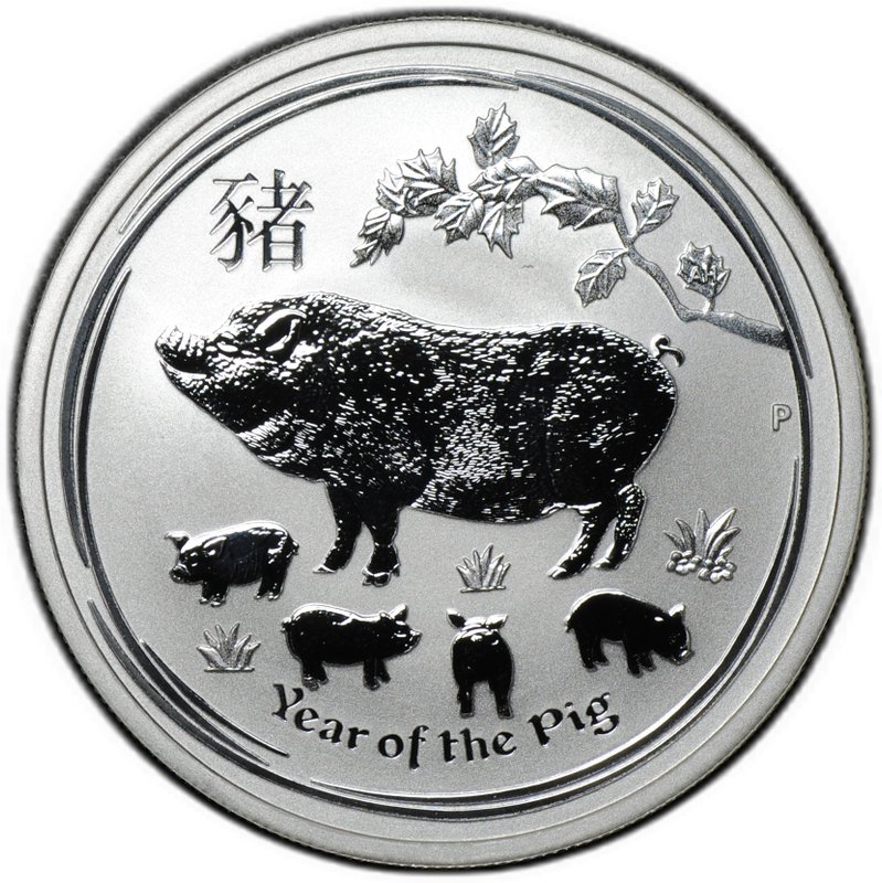 Монета 50 центов 2019 Год свиньи Лунар Австралия