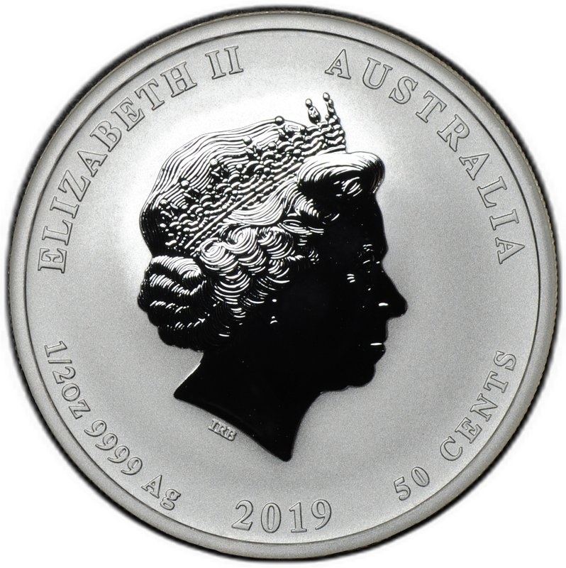 Монета 50 центов 2019 Год свиньи Лунар Австралия