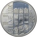 Монета 250 франков 1994 50 лет договору Бенилюкс Бельгия