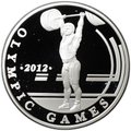 Монета 100 тенге 2010 Олимпиада Лондон 2012 Тяжёлая атлетика Казахстан