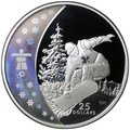 Монета 25 долларов 2008 Олимпиада Ванкувер 2010 - Сноуборд Канада