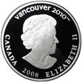 Монета 25 долларов 2008 Олимпиада Ванкувер 2010 - Сноуборд Канада