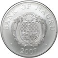Монета 10 долларов 2007 Счастливого Нового года и счастливого Рождества - Елка Науру