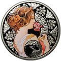 Монета 1 доллар 2011 Знаки зодиака - Телец Альфонс Муха Ниуэ