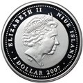 Монета 1 доллар 2007 Китайский гороскоп - Год крысы 2008 Ниуэ
