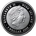 Монета 1 доллар 2009 Китайский гороскоп - год тигра 2010 Ниуэ