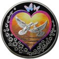 Монета 1 доллар 2010 Море любви Голуби Ниуэ