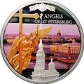 Монета 2 доллара 2014 Ангелы Санкт-Петербурга - Собор Святого Петра и Павла Петропавловская крепость Ниуэ