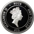 Монета 1 доллар 2012 Новосибирск - Часовня Николая Чудотворца Ниуэ