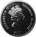 Монета 5 долларов 2007 Китайский гороскоп - год свиньи Цветная Соломоновы Острова