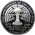 Монета 1 доллар 2004 P 125 лет лампочке PROOF США