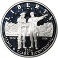 Монета 1 доллар 2004 P 200 лет экспедиции Льюиса и Кларка PROOF США