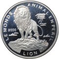 Монета 1000 франков 2000 Животное в опасности - Лев Того