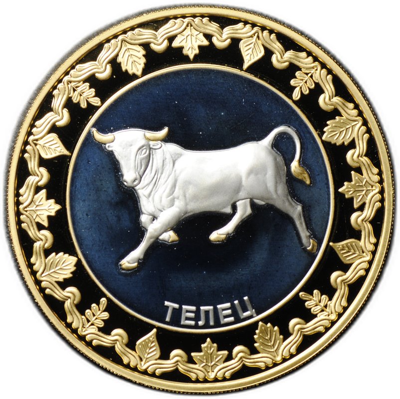 Монета 5 долларов 2012 Знаки зодиака - Телец Токелау