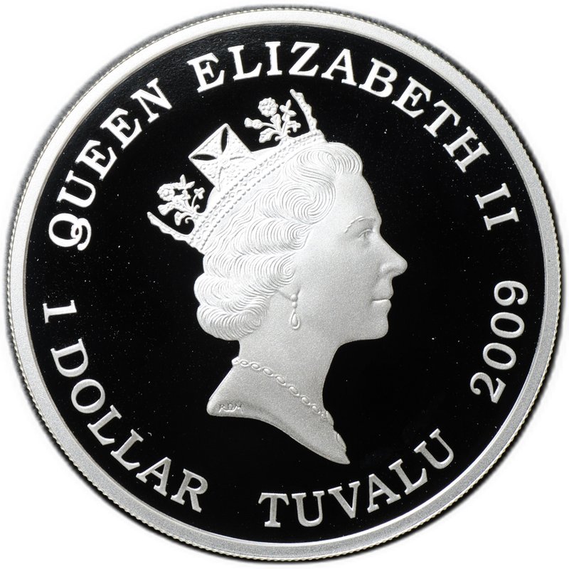 Монета 1 доллар 2009 50 лет кукле Барби Тувалу