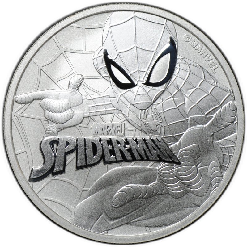Монета 1 доллар 2017 Комиксы Marvel - Человек-паук Тувалу