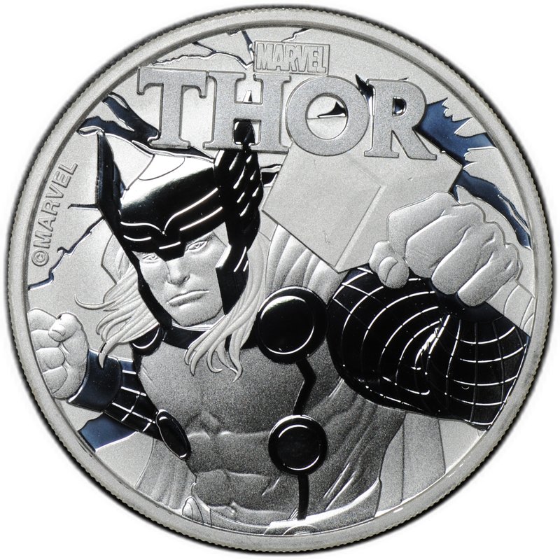 Монета 1 доллар 2018 Комиксы Marvel - Тор Тувалу
