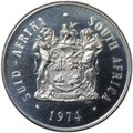 Монета 1 ранд 1974 50 лет Монетному двору в Претории ЮАР
