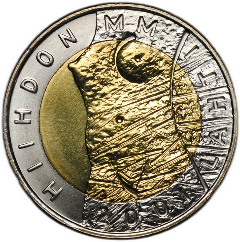 Монета 25 марок 2001 Чемпионат мира по лыжным видам спорта Финляндия