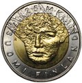 Монета 25 марок 2001 Чемпионат мира по лыжным видам спорта Финляндия
