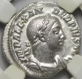 Монета Денарий 231-235 Марс Мститель Александр Север Римская Империя слаб NGC Choice AU