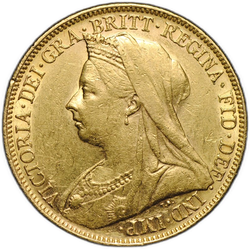 Монета 1 соверен (фунт) 1899 Великобритания