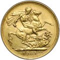 Монета 1 соверен (фунт) 1901 Великобритания