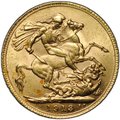 Монета 1 соверен (фунт) 1913 Великобритания слаб CPRC MS 62