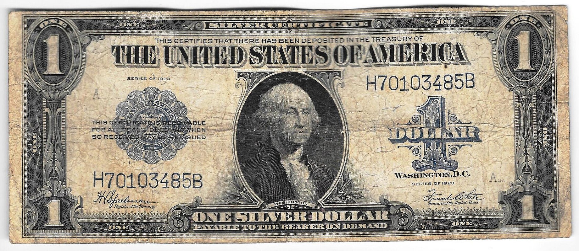 Банкнота 1 доллар 1923 Серебряный сертификат США 