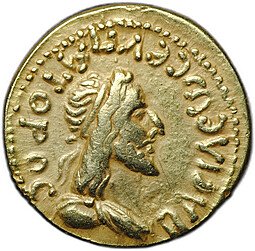 фото для Монета Статер 164-165 Евпатор бюсты Марка Аврелия и Луция Вера Пантикапей Боспорское царство Боспор Аверс