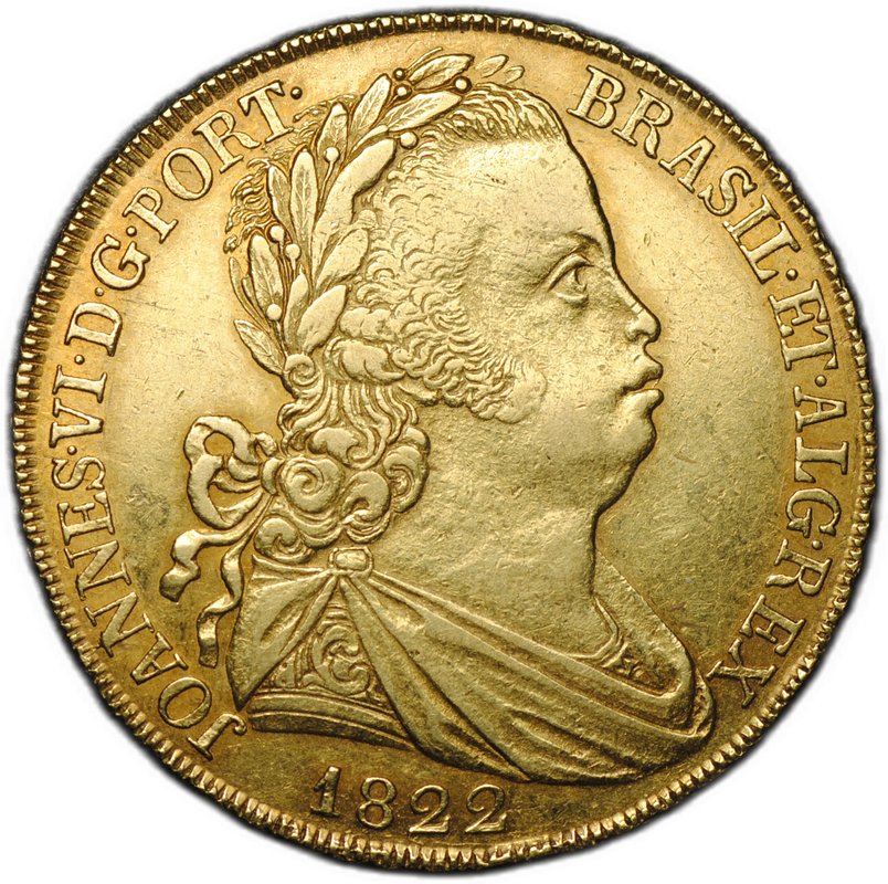 Монета Песа (6400 рейс) 1822 Лиссабон Португалия