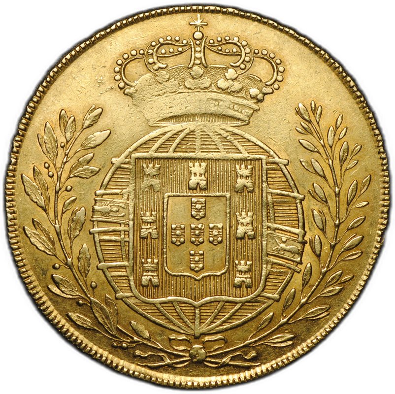 Монета Песа (6400 рейс) 1822 Лиссабон Португалия