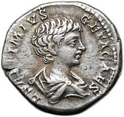 фото для Монета Денарий 198-200 Гета Фелицитас Римская Империя Аверс