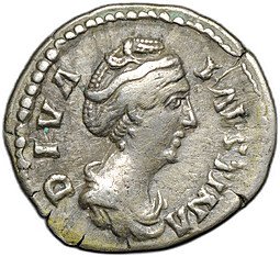 фото для Монета Денарий 141 Фаустина I Старшая Церера Римская Империя Аверс