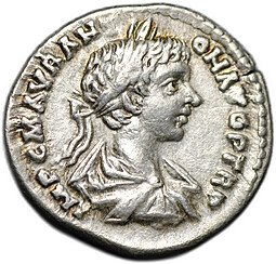 фото для Монета Денарий 196-198 Каракалла Юнона Монета Римская Империя Аверс