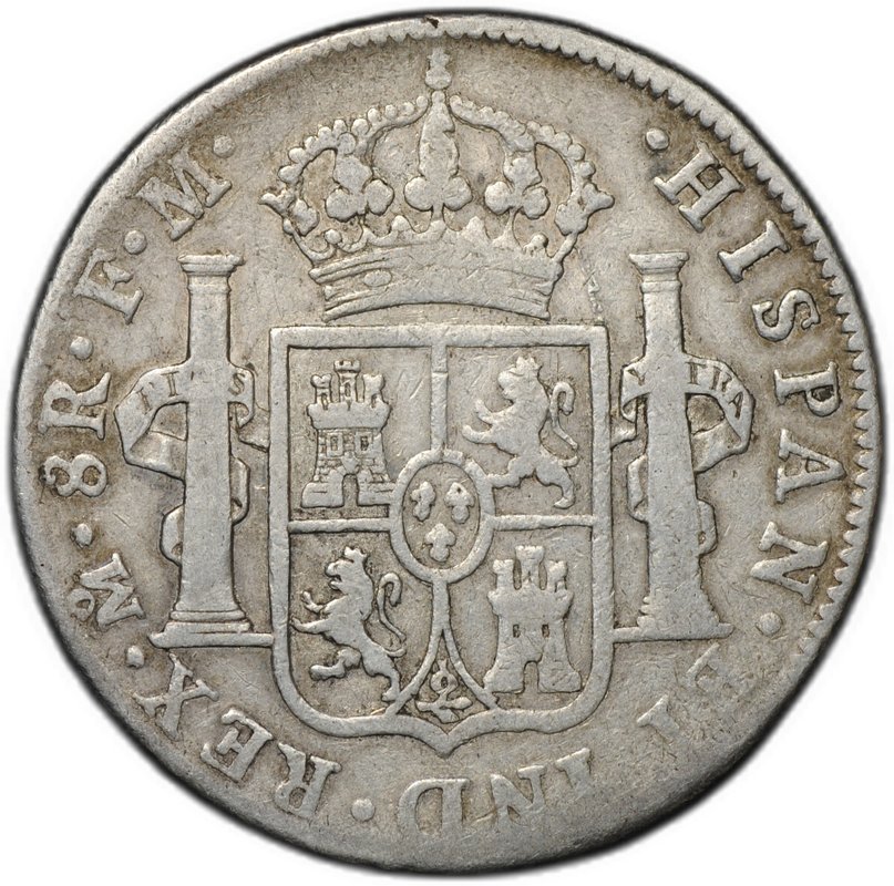 Монета 8 реалов 1797 Mo Мексика