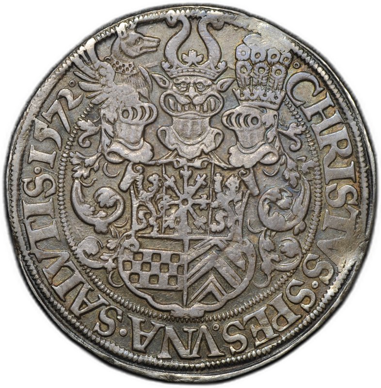 Монета 1 талер 1572 Вильгельм V Юлих-Клеве-Берг Германия Священная Римская Империя
