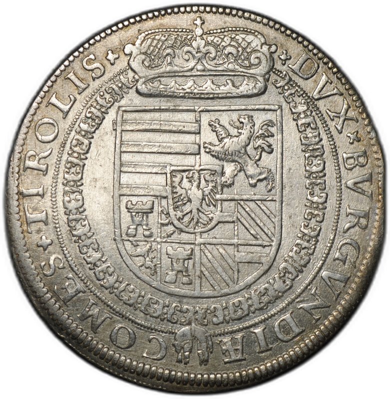 Монета 1 талер 1577-1595 FERDINANDVS AVSTRIÆ Халль Фердинанд II Тироль Австрия